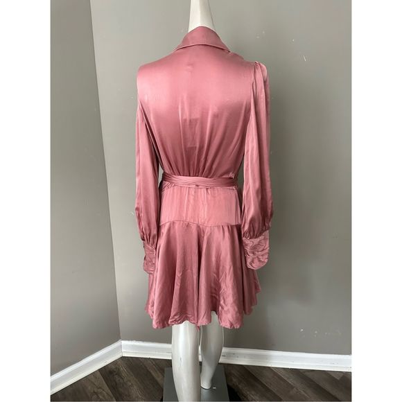 Zimmermann Pink Satin Mini Dress - Picture 6 of 9